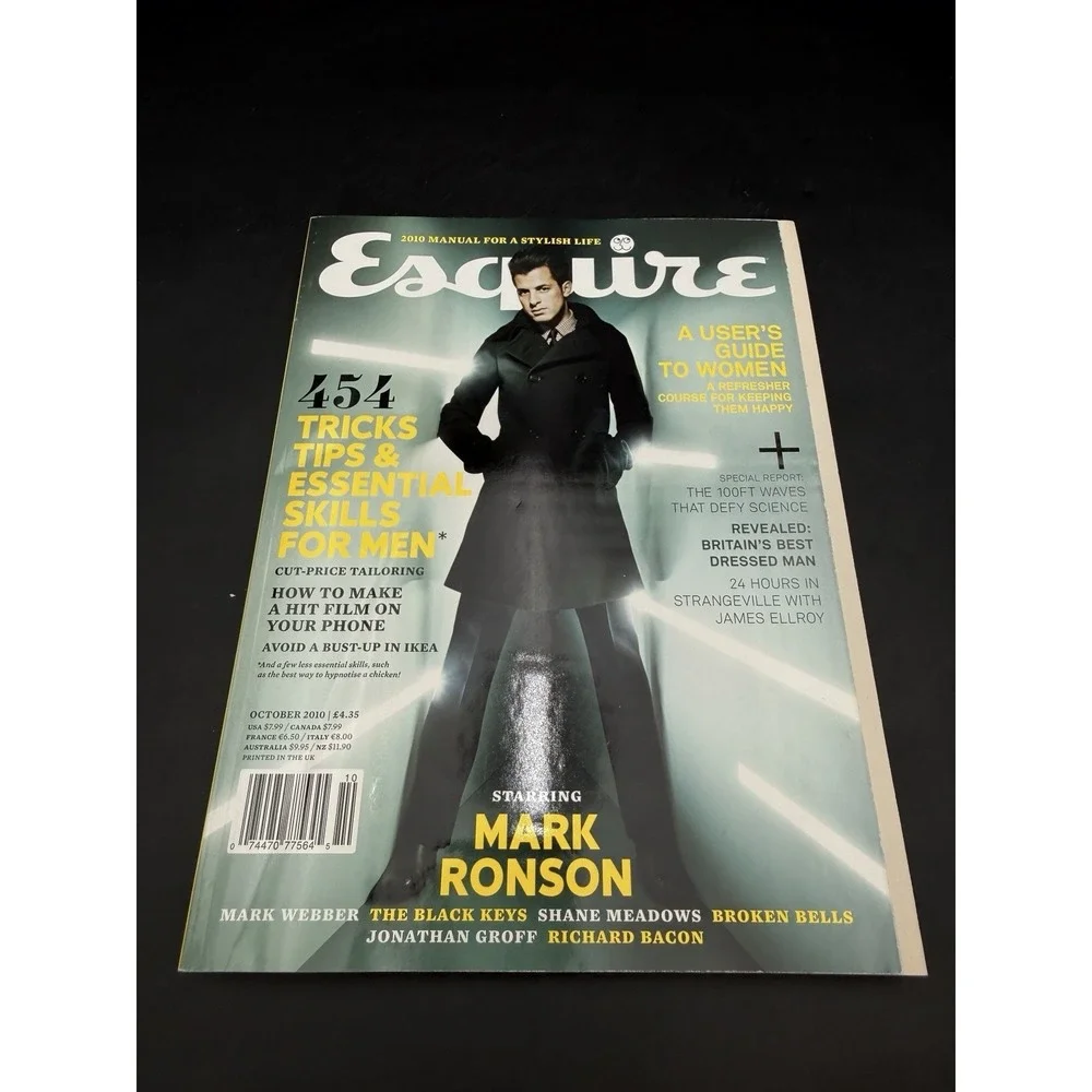 2010 OCTOBER ESQUIRE UK EDITION MAGAZINE -‎ MARK RONSON COVER